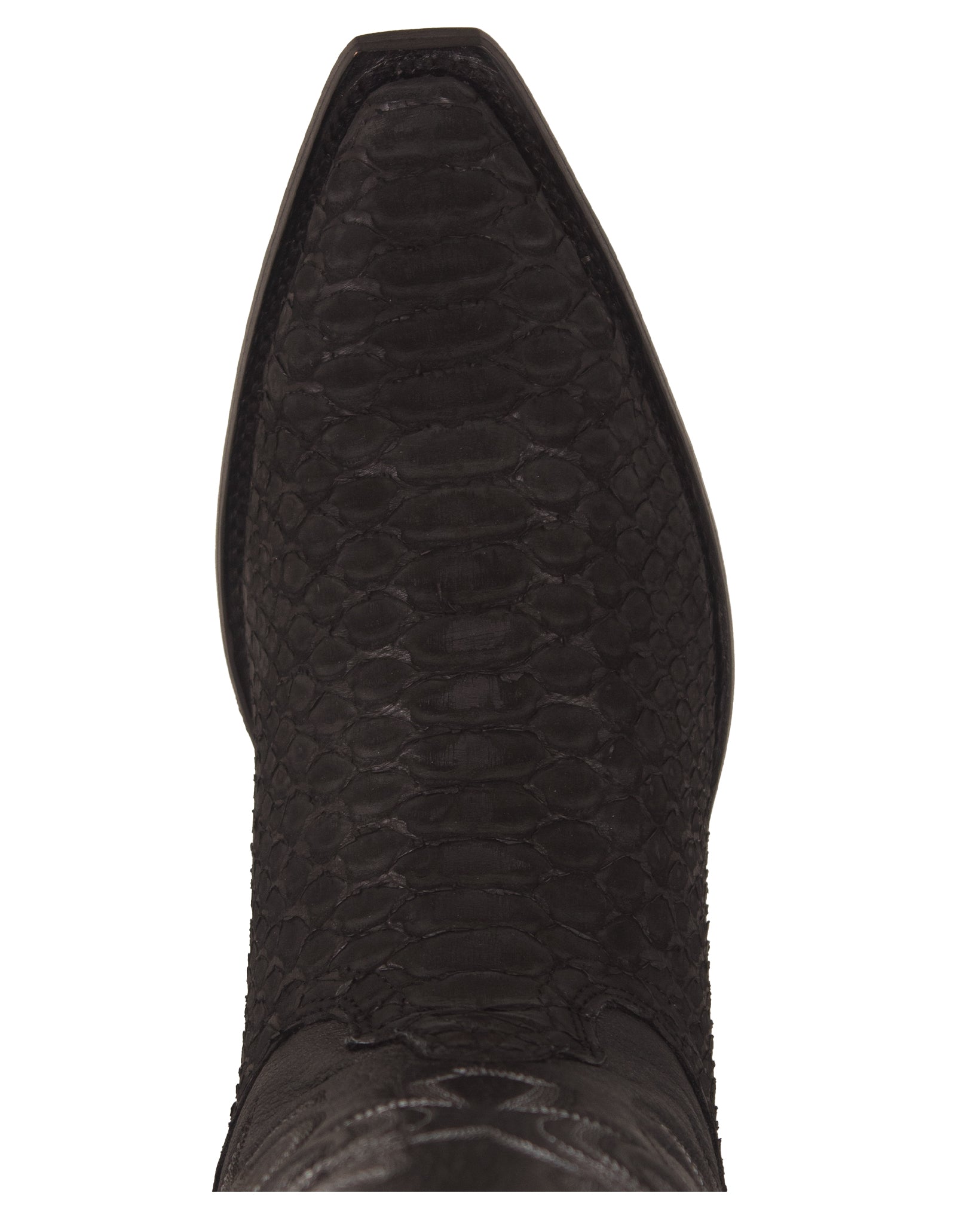 Los Altos Genuine Python Skin Cowboy Boots - Men's Square Toe, Pull-On, EE Wide