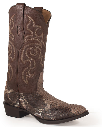 Men's Python R Toe Western Boots by Los Altos from Skip’s Western Outfitters | LOS-655785-080-D