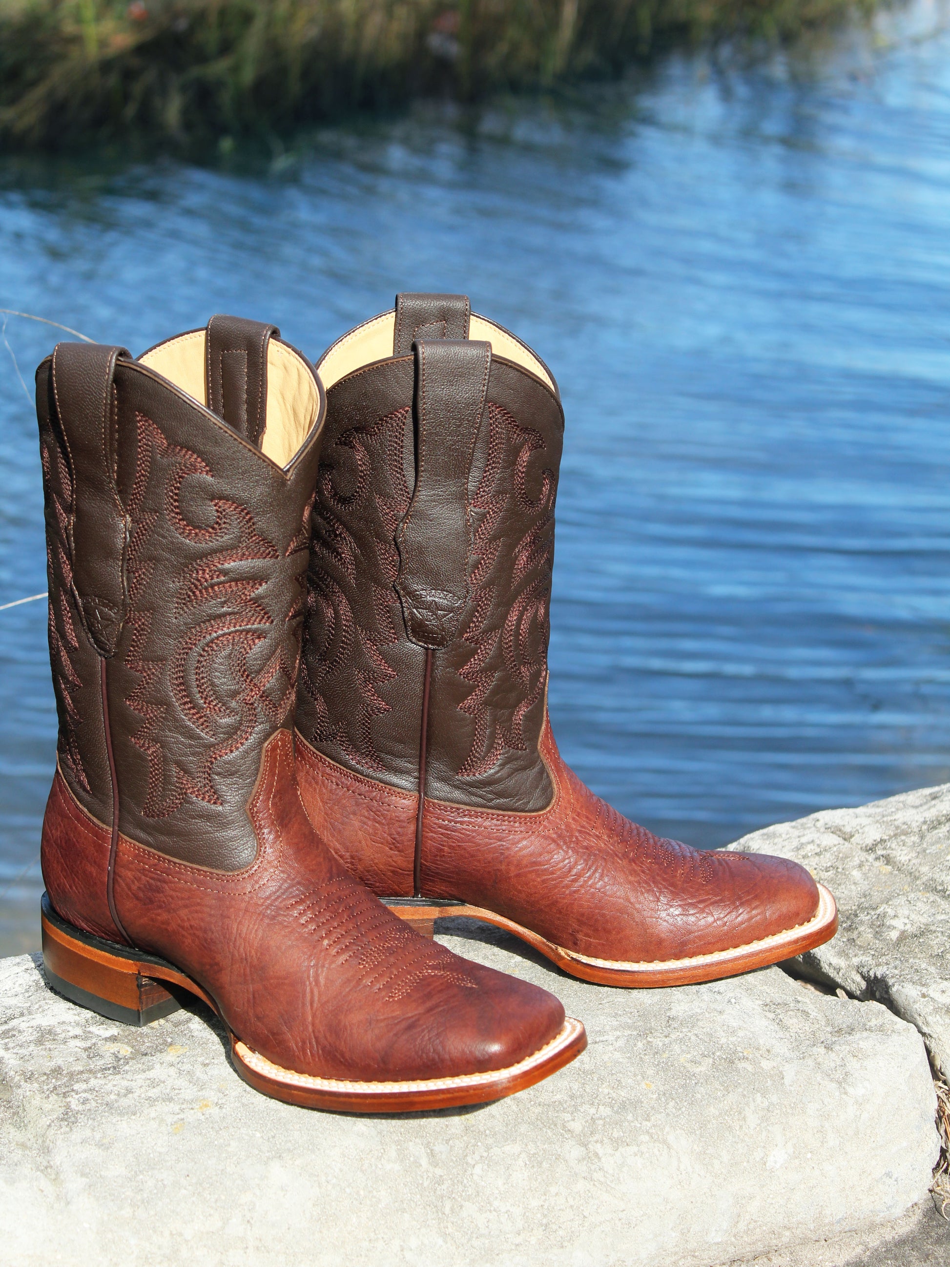 2901 Bottes Boulet bout carré large marron Homme | la joya-western 2901 Bottes Boulet bout carré large marron Homme | la joya-western
