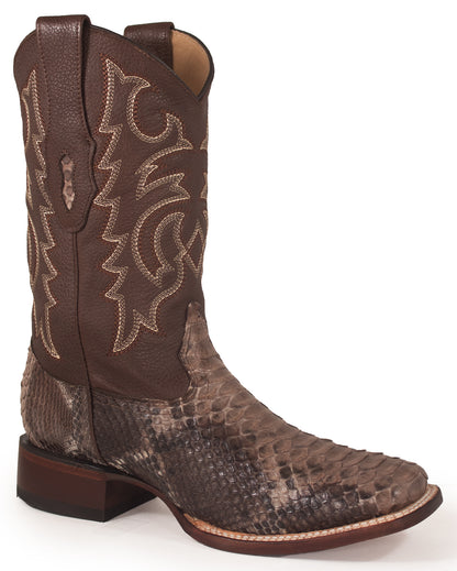 Men's Python Square Toe Western Boots by Los Altos from Skip’s Western Outfitters | LOS-8225785-080-D