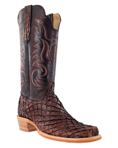 Men's Chocolate Exotic Western Boots by R Watson from Skip’s Western Outfitters | RWA-RW7801-1-070-D