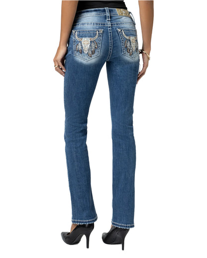 Women's Seraphina Bootcut Jeans by Miss Me from Skip’s Western Outfitters | MMJ-M9364SBL-25-34
