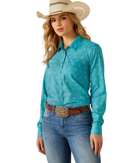 Women's Kirby Pro Shirt by Ariat from Skip’s Western Outfitters | ARI-10054893-XS-LATIGO-GEO