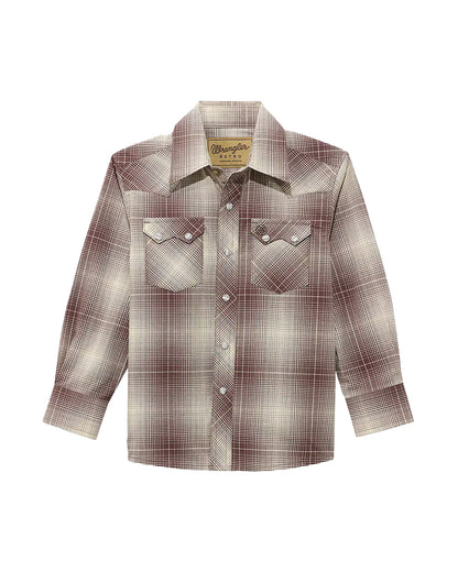 Boys' Retro® Long Sleeve Shirt by Wrangler from Skip’s Western Outfitters | WRA-112374734-S-REG