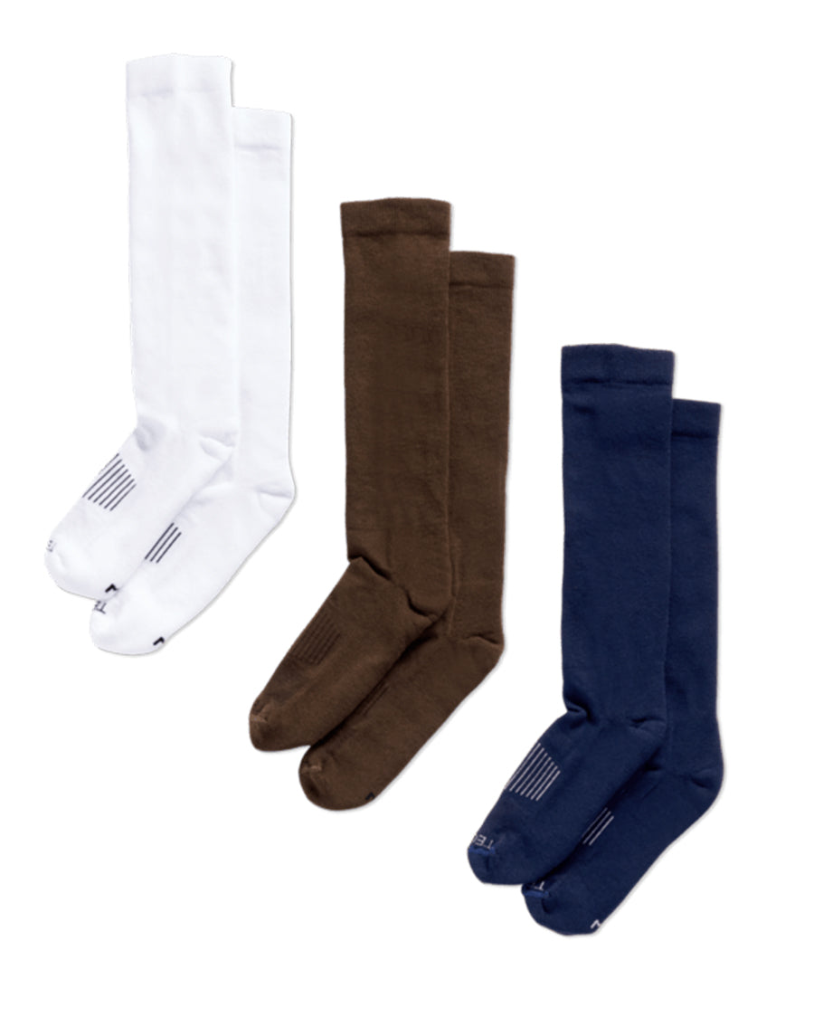 3 Pack Of Men's Boot Socks by Tecovas from Skip’s Western Outfitters | TEC-30184-NBW-M