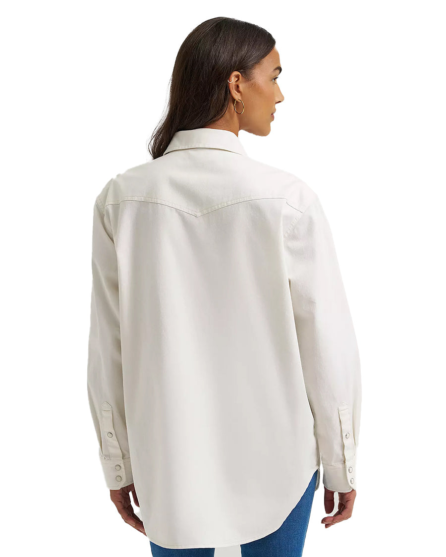 Women's Embroidered Retro® Vintage Boyfriend Denim Snap Shirt