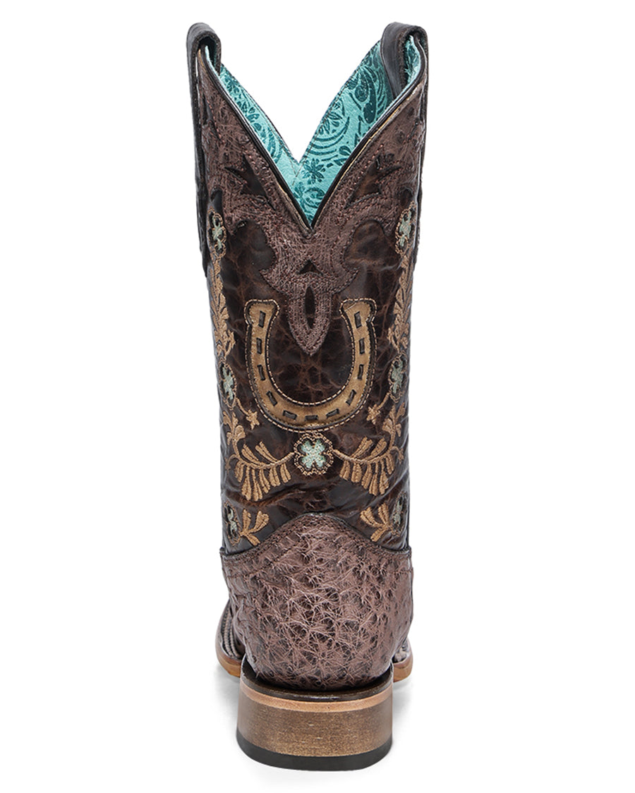 Women's Exotic Horseshoe Western Boots - A4851