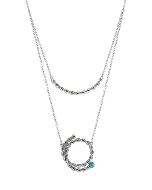 2 Layer Twisted Wire Necklace