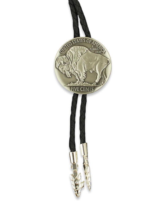 Buffalo Nickel Bolo Tie by Double S from Skip’s Western Outfitters | MFW-22146-O/S-REG