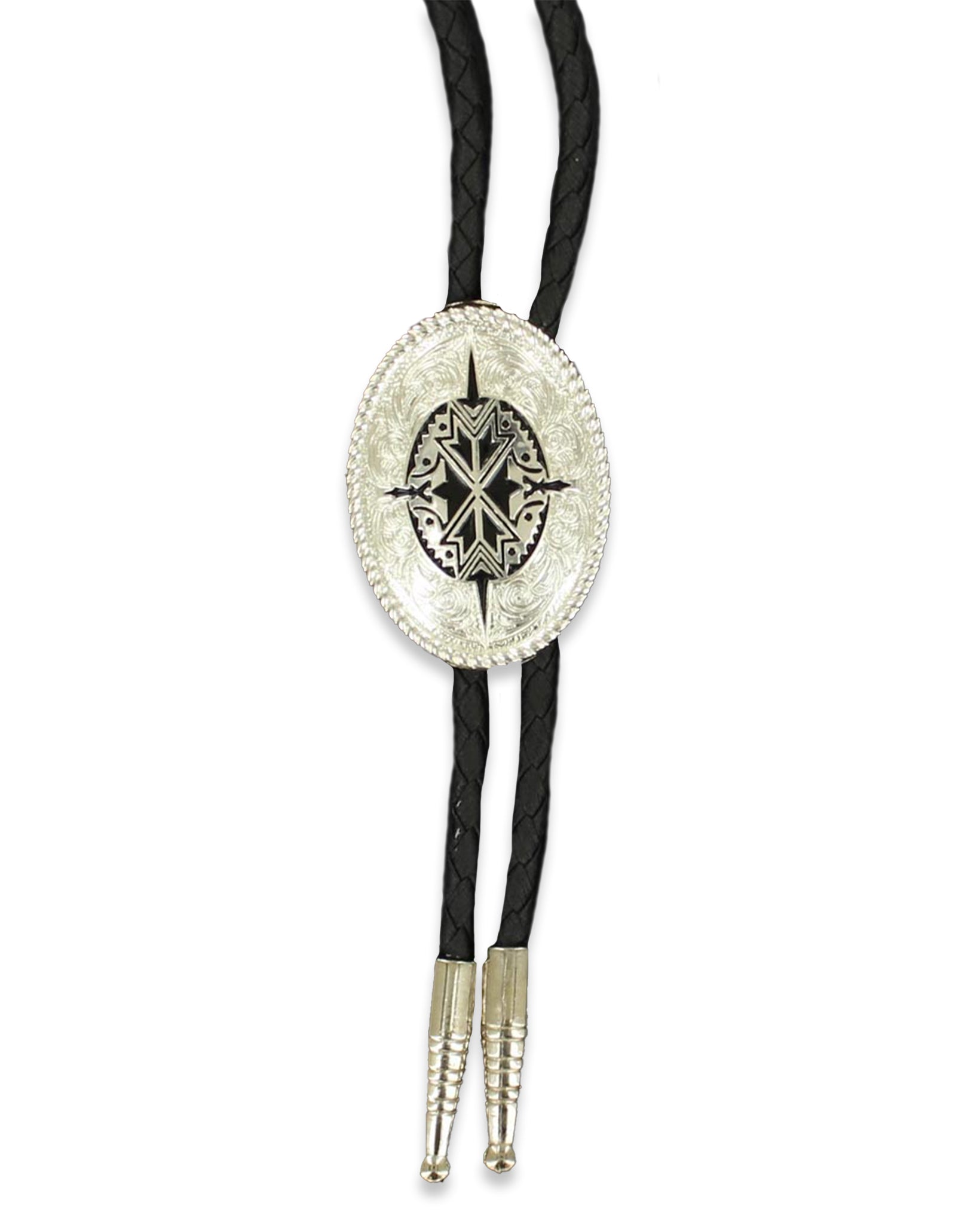 Aztec Silver Bolo Tie by MFW from Skip’s Western Outfitters | MFW-2270236-O/S-SILV
