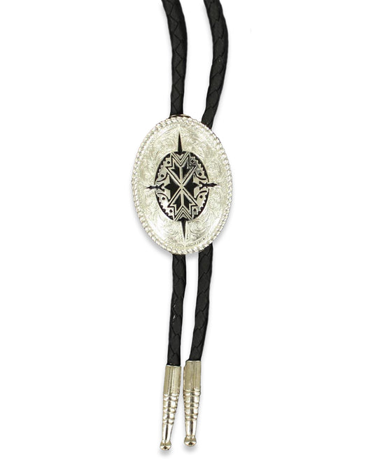 Aztec Silver Bolo Tie by MFW from Skip’s Western Outfitters | MFW-2270236-O/S-SILV