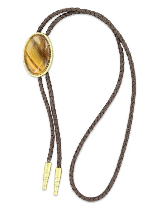 Tiger Eye Bolo Tie by MFW from Skip’s Western Outfitters | MFW-22840-O/S-REG
