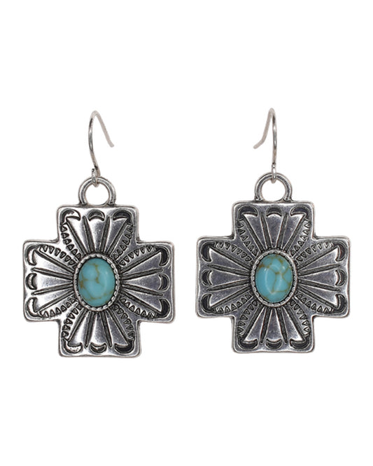 Cross Concho Dangle Earring by Justin from Skip’s Western Outfitters | TRD-24030EJ1-O/S