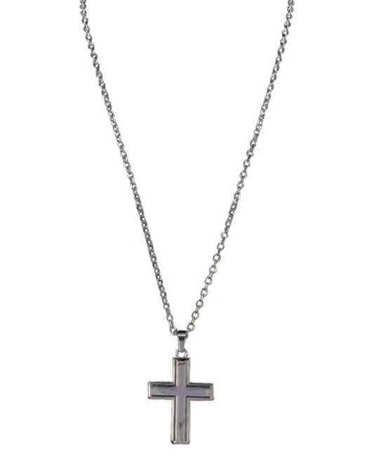 Men's Steel Cross Necklace by Justin from Skip’s Western Outfitters | TRD-24115NJ1-O/S