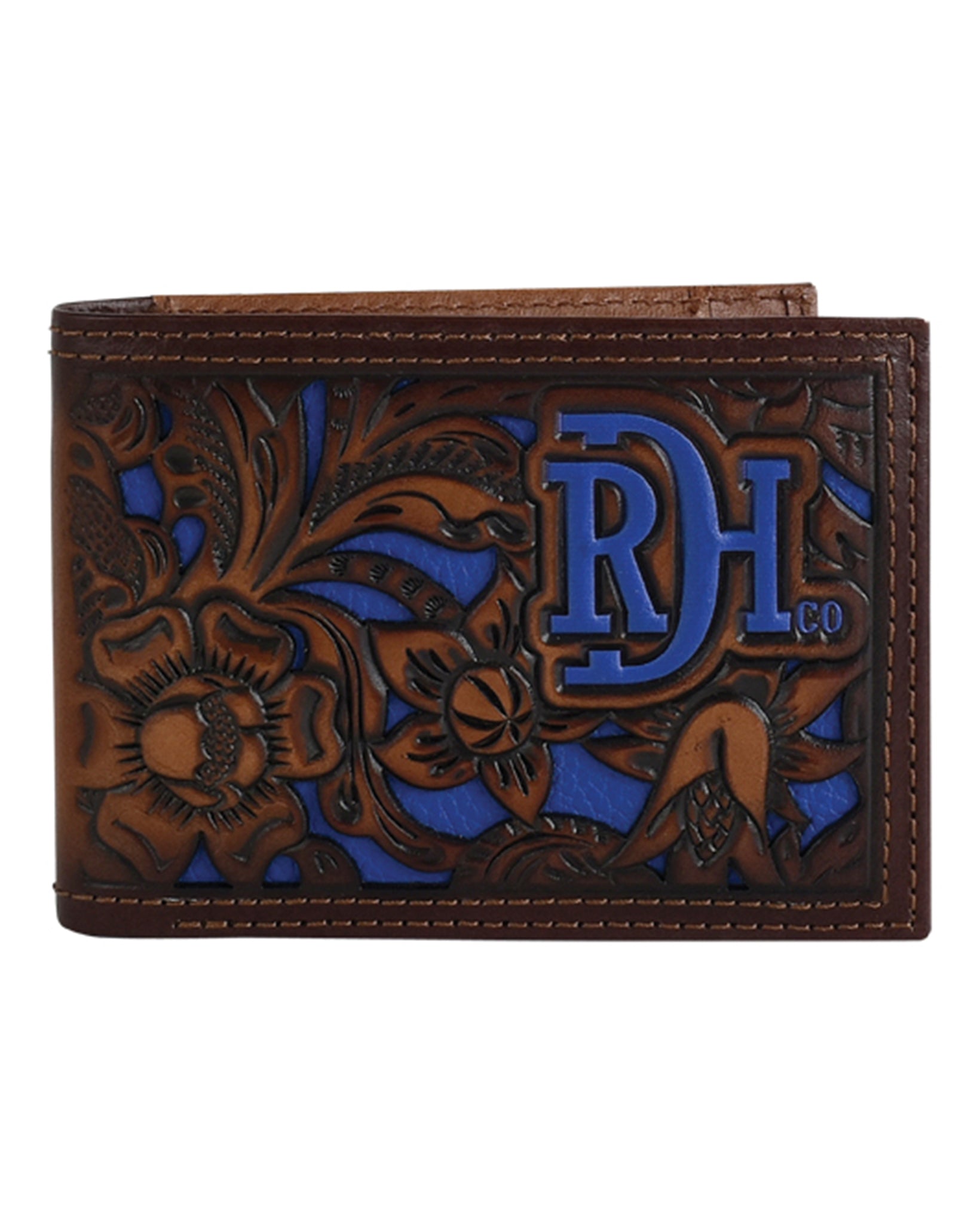 Cobalt Inlay Tooled Bifold Wallet by Red Dirt Hat Company Accessories from Skip’s Western Outfitters | TRD-24170881W2-O/S