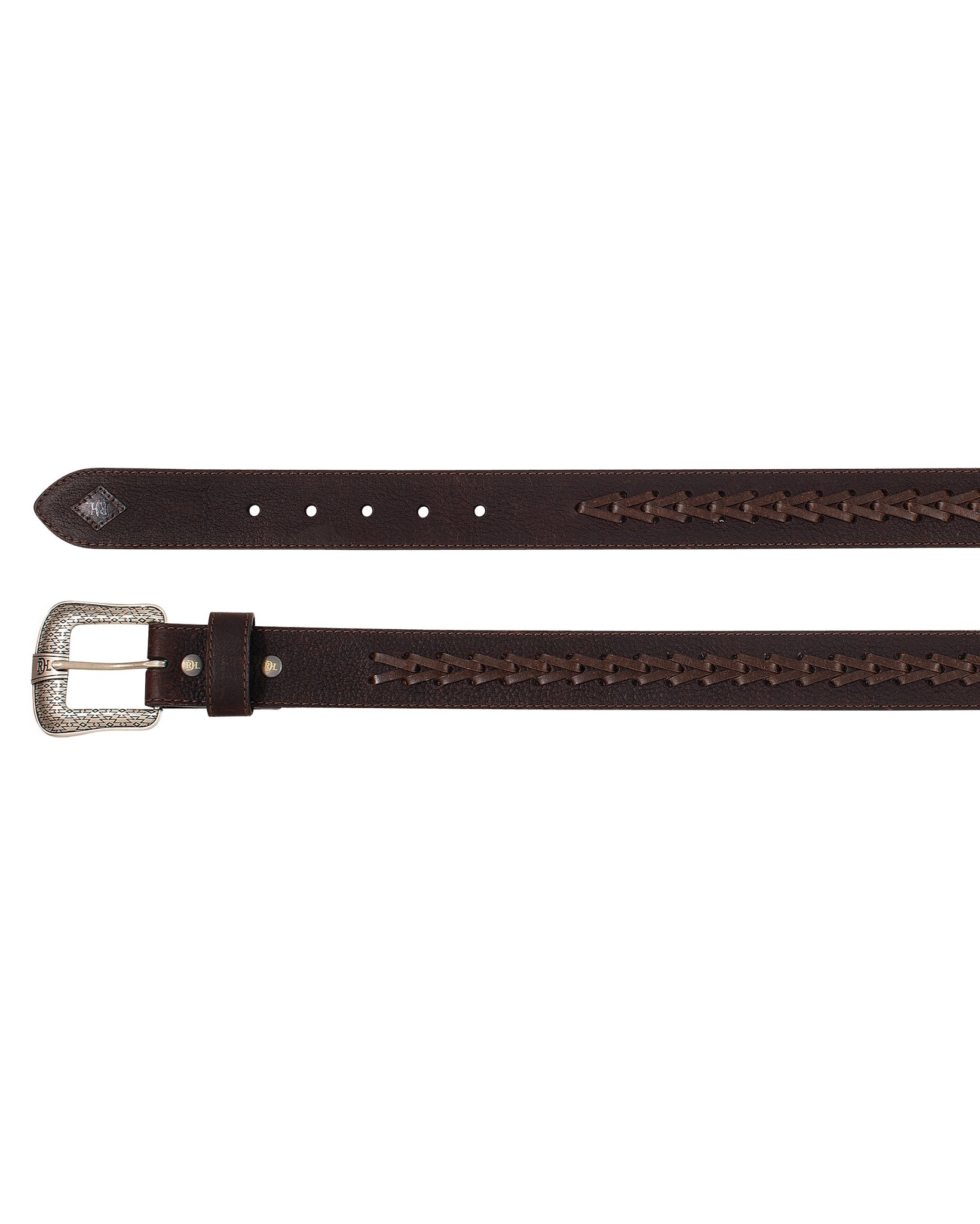 Men's Arrow Stitch Genuine Leather Belt by Red Dirt Hat Company Accessories from Skip’s Western Outfitters | TRD-2510130241-32