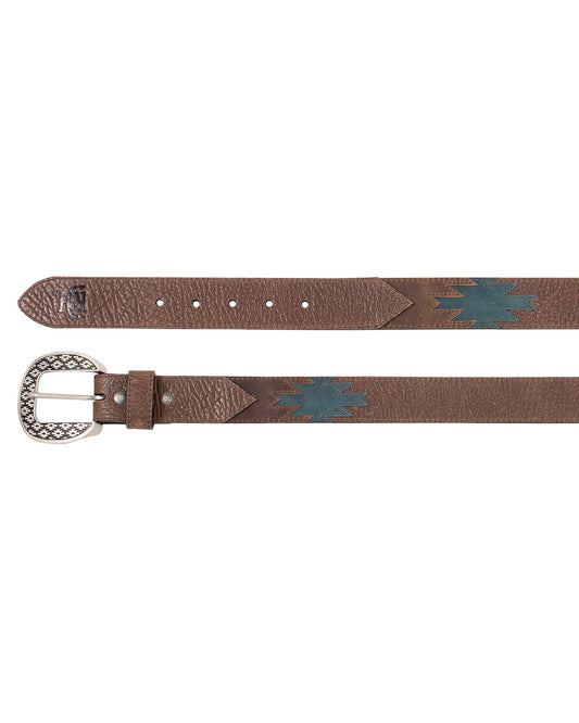 Men's Aztec Patch Genuine Leather Belt by Red Dirt Hat Company Accessories from Skip’s Western Outfitters | TRD-2510130246-32