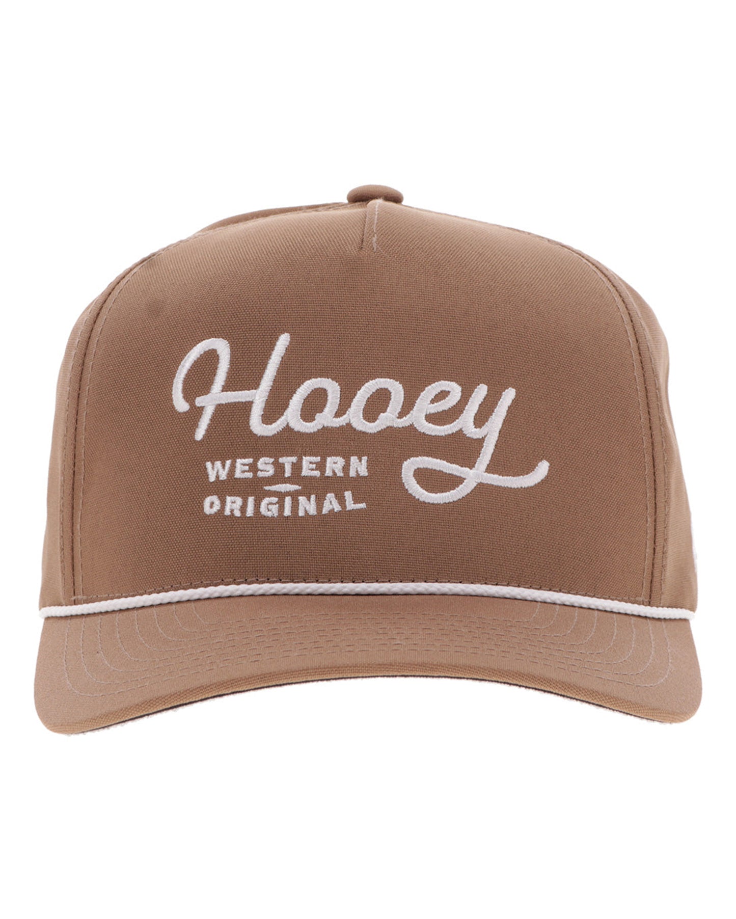 Og, Light Brown 5-Panel Trucker With White Stitching - 2560T-Ltbr