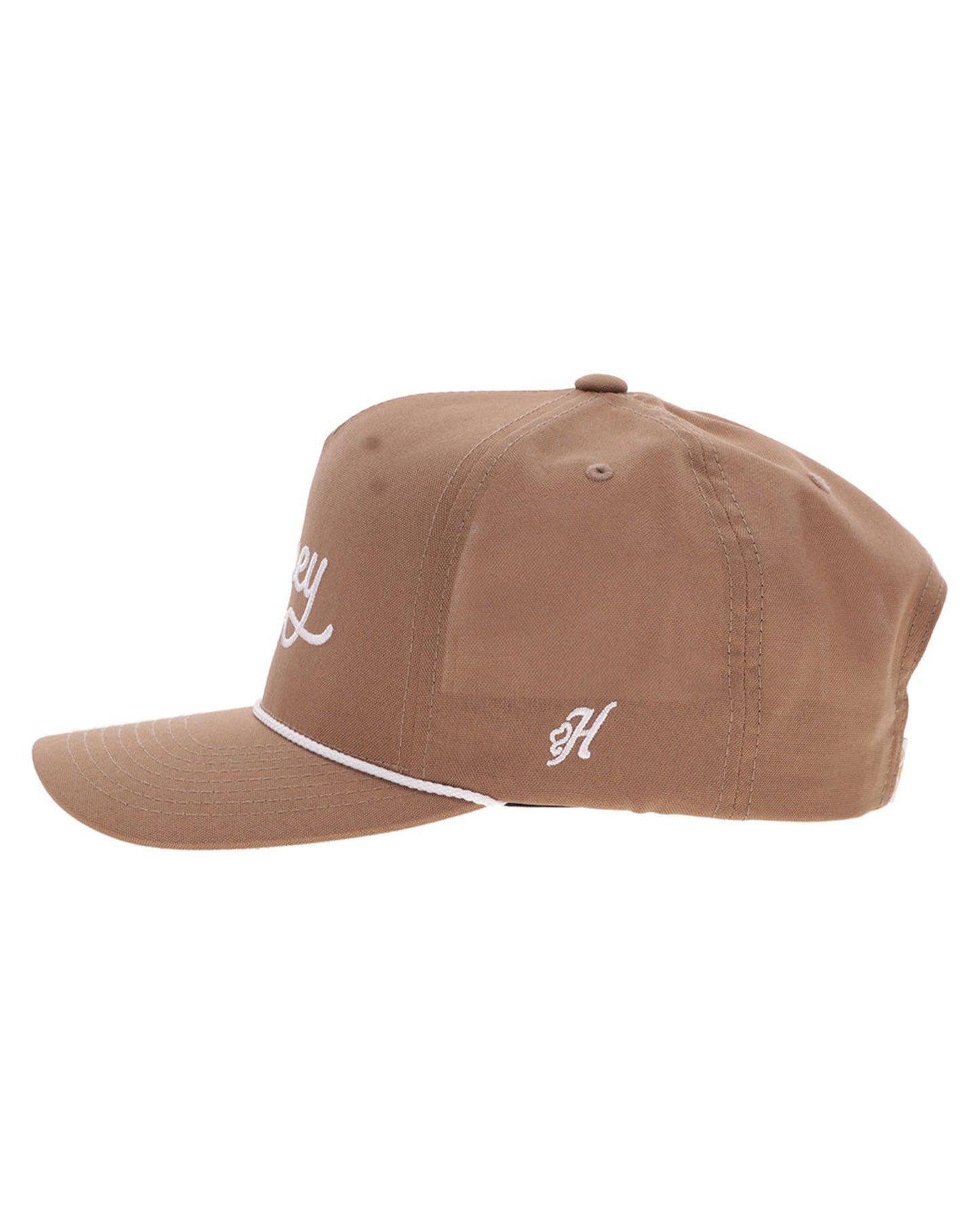 Og, Light Brown 5-Panel Trucker With White Stitching - 2560T-Ltbr