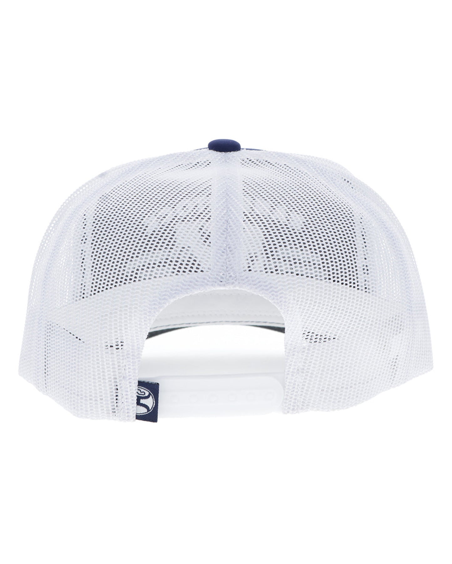Rank Stock Navy / White 5-Panel Trucker With White Stitching - 2562T-Nvwh