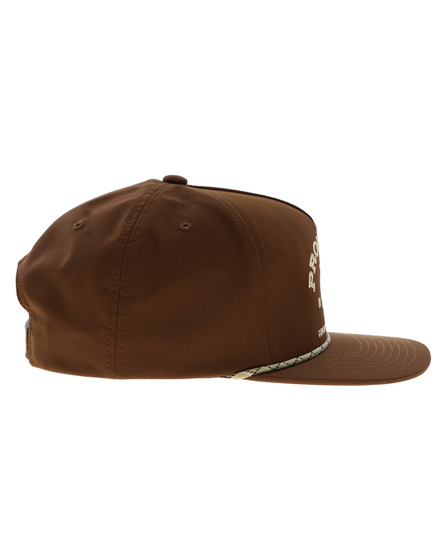 Prca Brown 5-Panel Trucker With Gold Logo - 2565T-Br