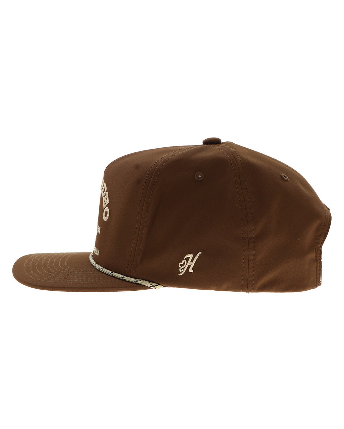 Prca Brown 5-Panel Trucker With Gold Logo - 2565T-Br