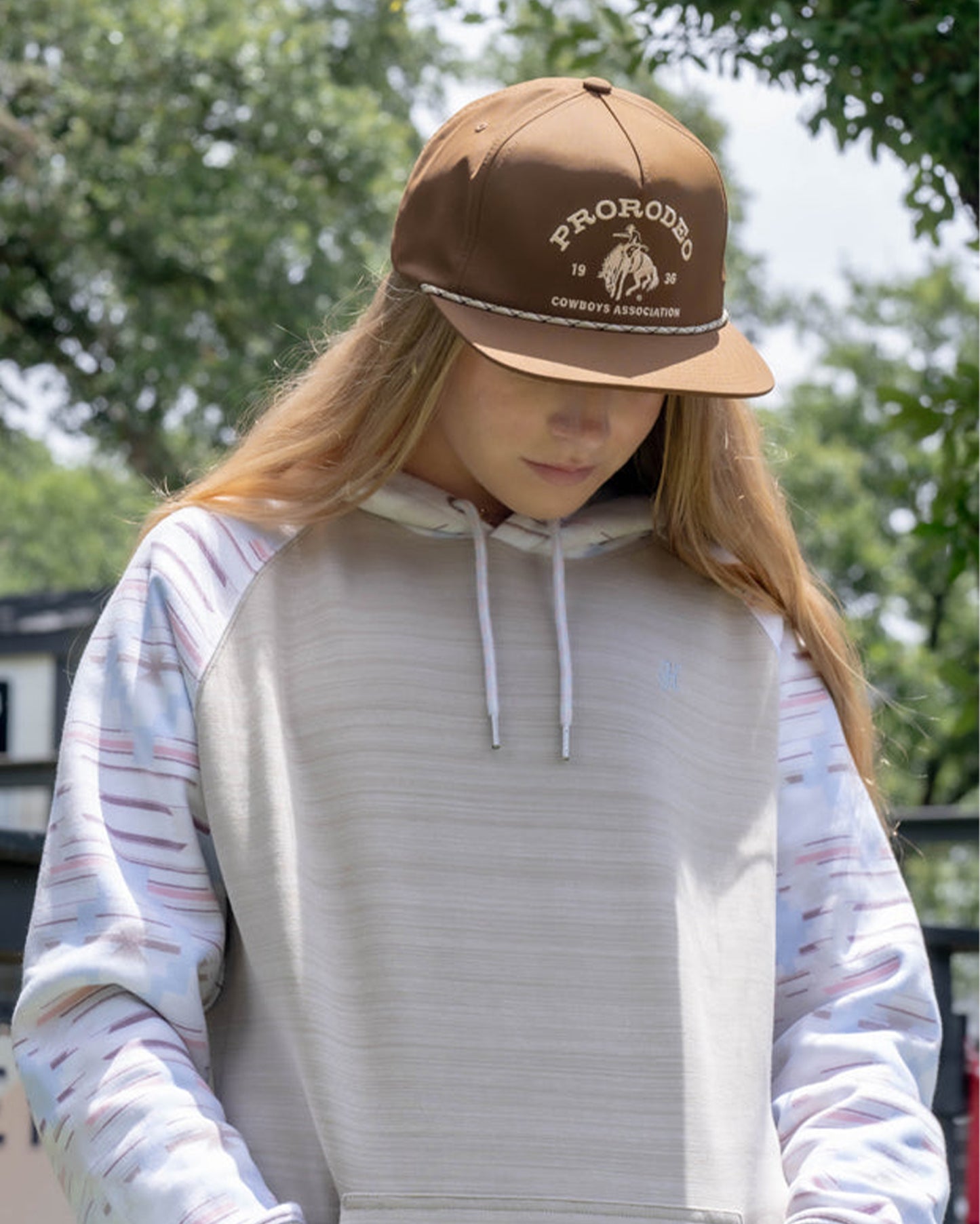 Prca Brown 5-Panel Trucker With Gold Logo - 2565T-Br