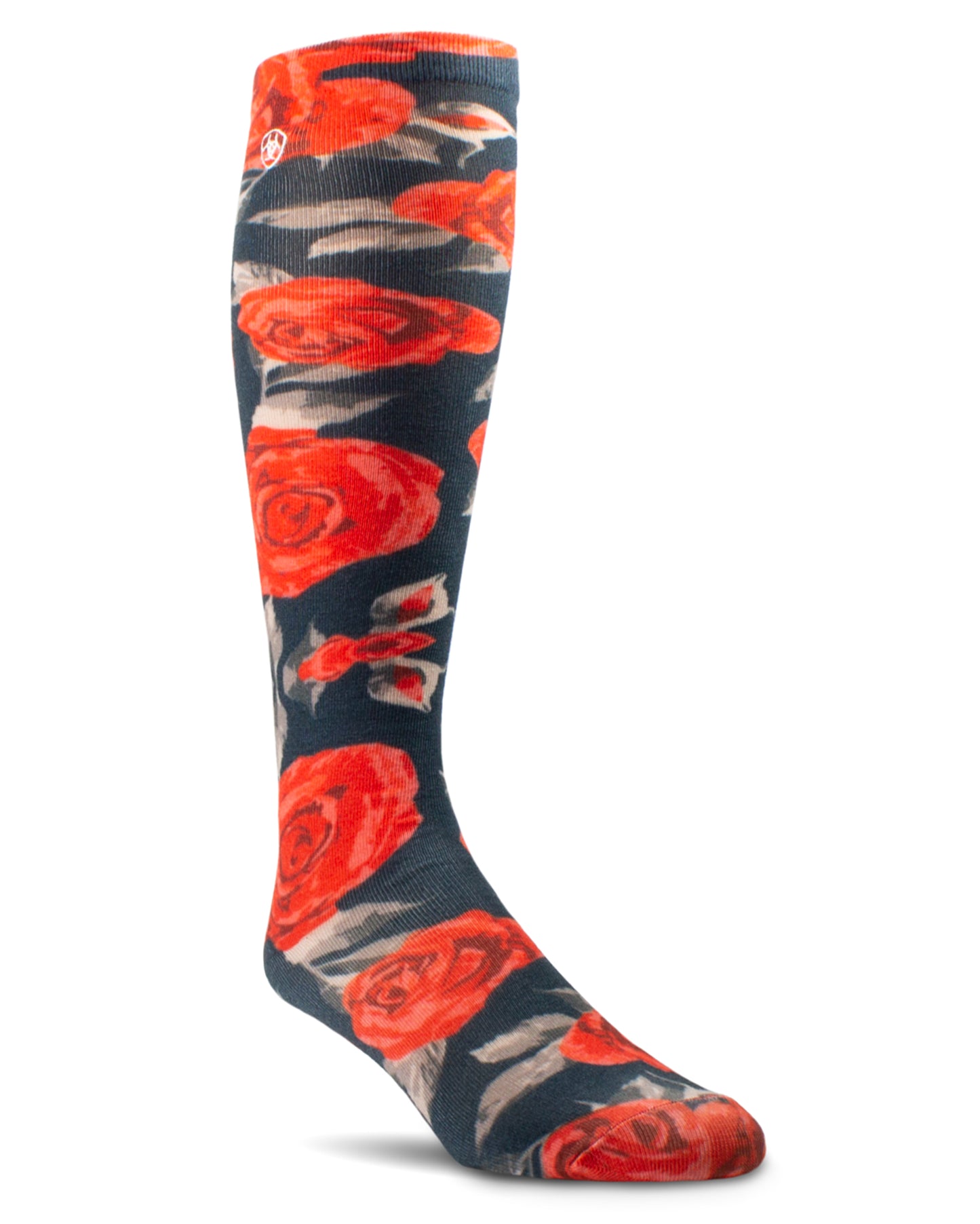 Women's Ariat Vintage Rose Kneehigh Socks by NESTERHOSIERY from Skip’s Western Outfitters | NES-2593-M-VINTAGE-ROSE-PRINT