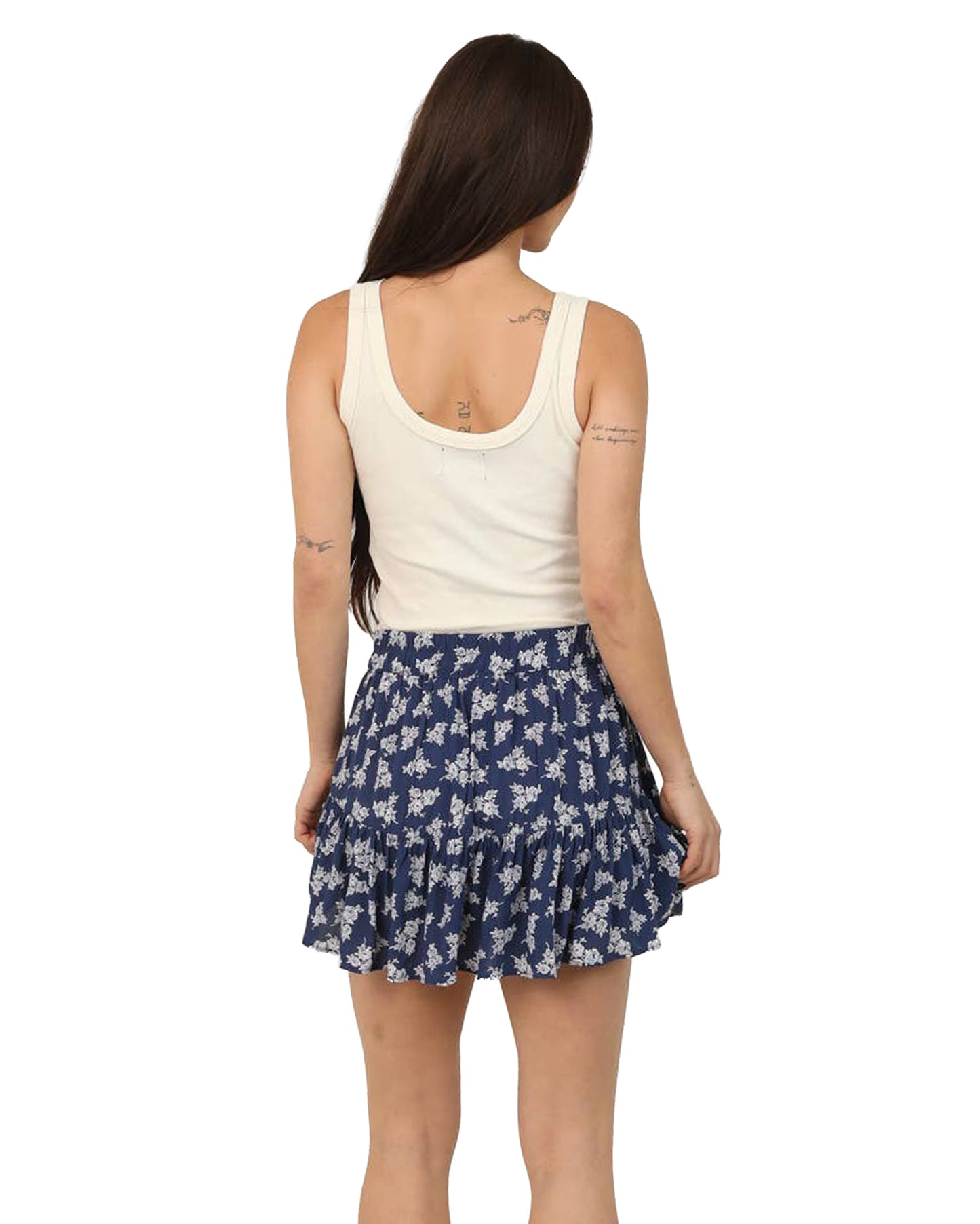 Women's Ditsy Print Skort - 25S57-Wb14-Navy