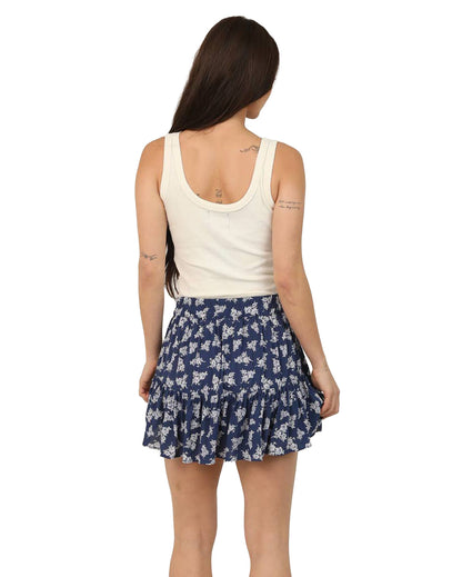 Women's Ditsy Print Skort - 25S57-Wb14-Navy