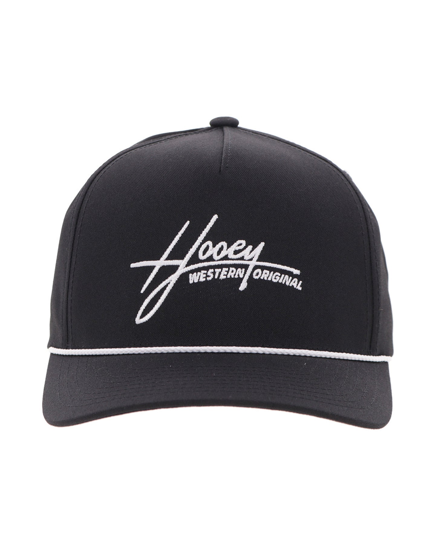 Mark Out Black 5-Panel Trucker With White Stitching - 2601T-Bk