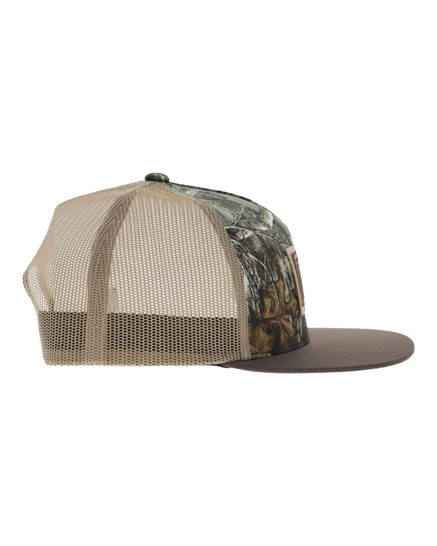 Doc Brown Camo 5-Panel Trucker With Brown / Tan Patch - 2602T-Catn