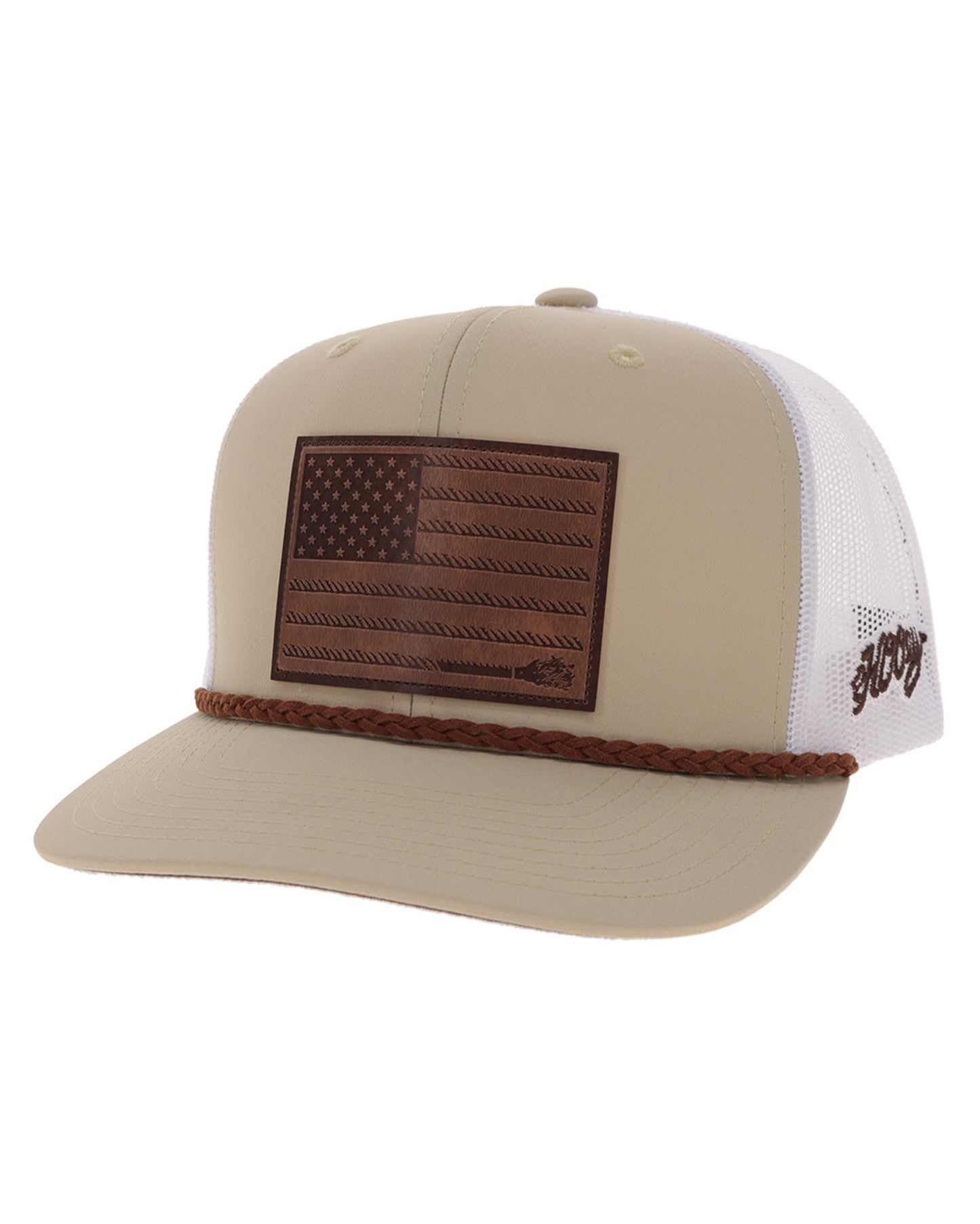 Liberty Roper Trucker Cap - 2610T-Tnwh by Hooey from Skip’s Western Outfitters | HOO-2610T-TNWH-OSFA-TAN/WHITE