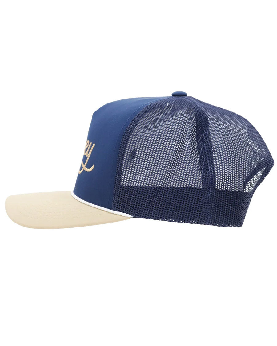 Og Navy 5-Panel Trucker With White Stitching - 2660T-Nv