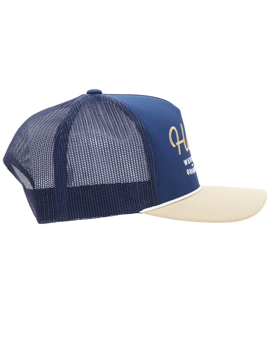 Og Navy 5-Panel Trucker With White Stitching - 2660T-Nv