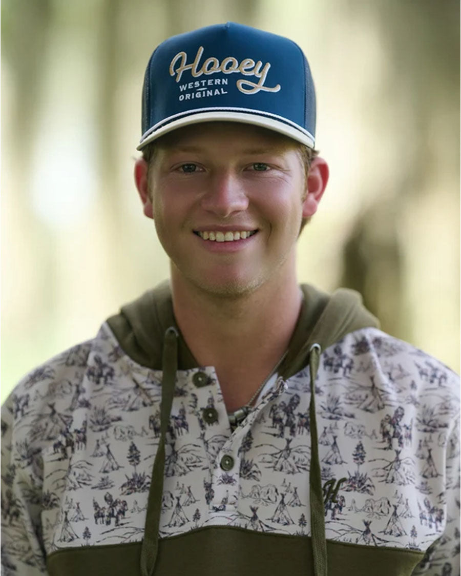 Og Navy 5-Panel Trucker With White Stitching - 2660T-Nv