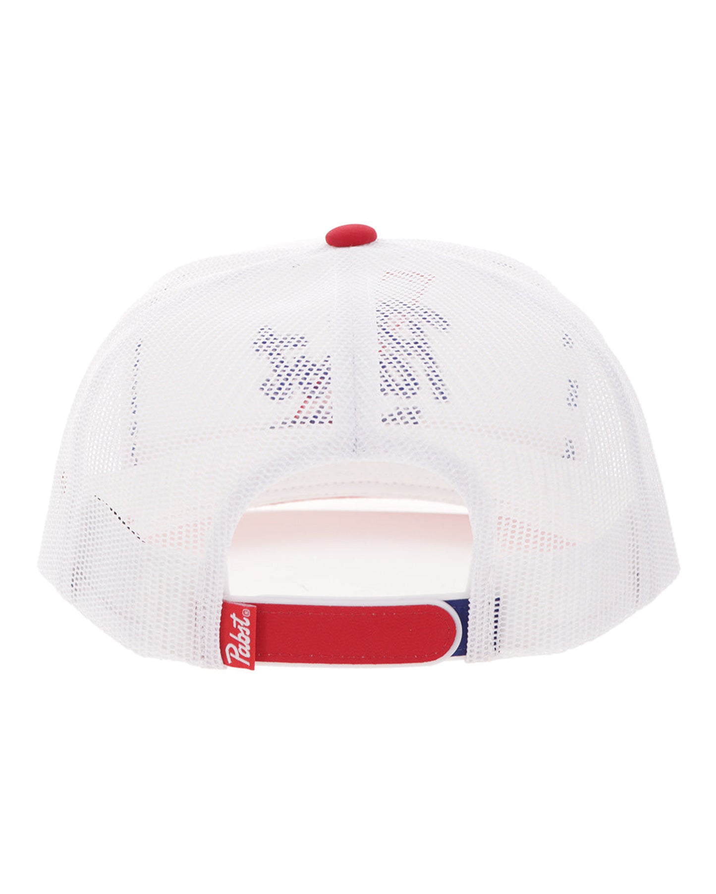 Pabst Blue Ribbon White / Red Bill With Blue / Red Stitching - 2675T-Wh