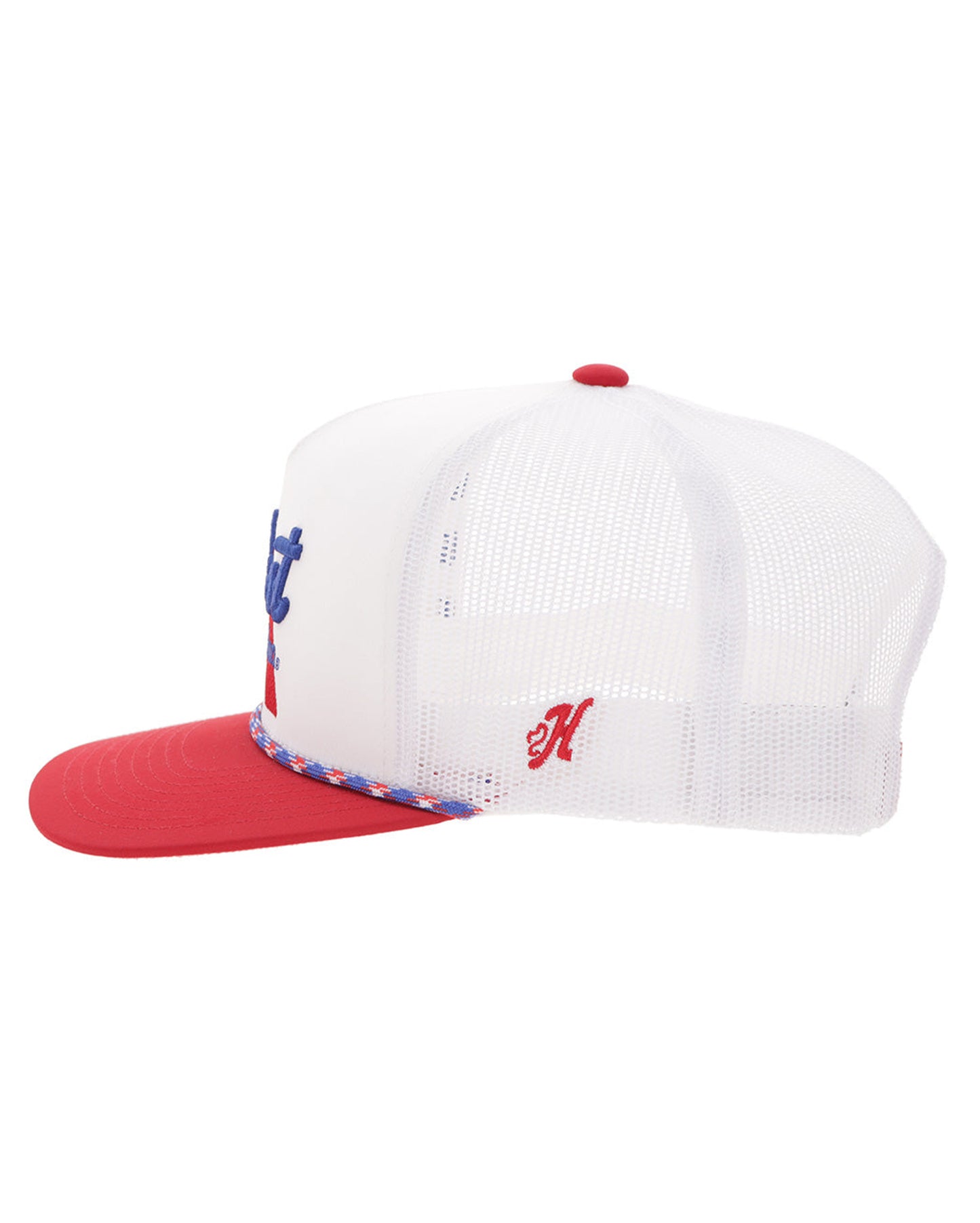 Pabst Blue Ribbon White / Red Bill With Blue / Red Stitching - 2675T-Wh