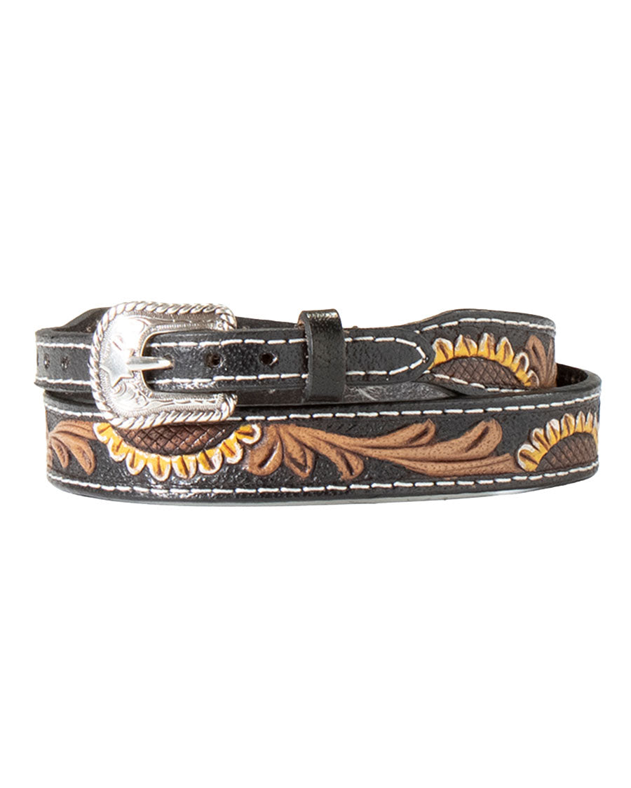 Hand Tooled Sun Flower Hatband - 281001 by MFW from Skip’s Western Outfitters | MFW-281001-O/S