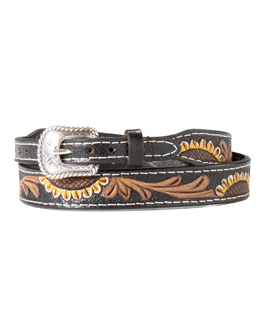 Hand Tooled Sun Flower Hatband - 281001