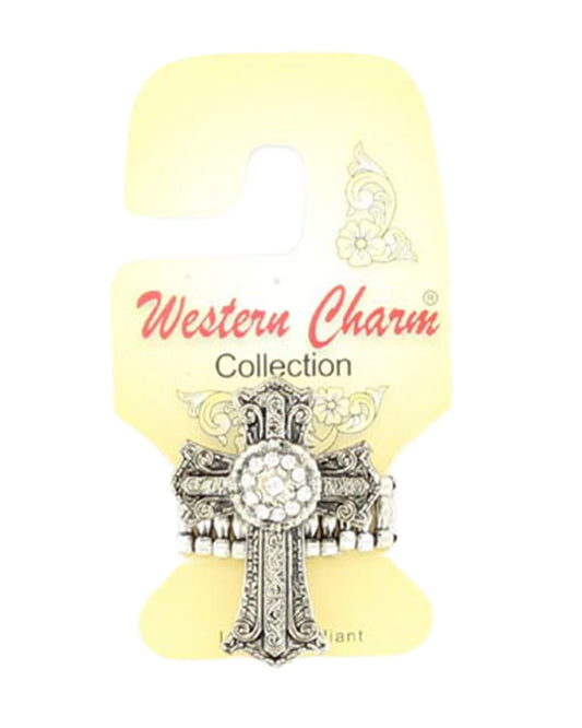 Scroll Cross Ring - 29970