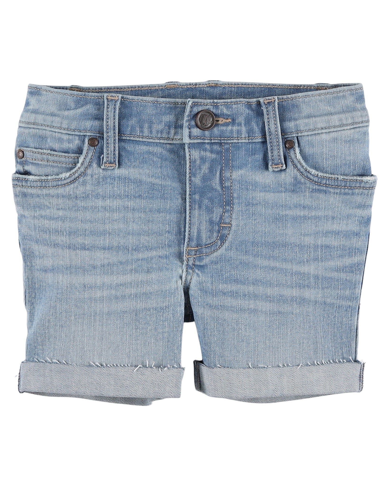Girls' Cuffed Daisy Embroidered Jean Short by Wrangler from Skip’s Western Outfitters | WRA-112328299-4-REG