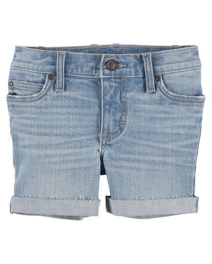 Girls' Cuffed Daisy Embroidered Jean Short by Wrangler from Skip’s Western Outfitters | WRA-112328299-4-REG