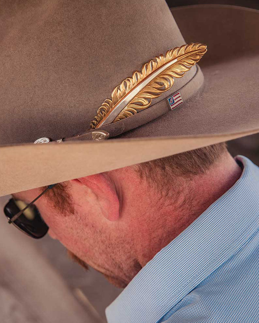 Golden Hat Feather - Hf5833Ne
