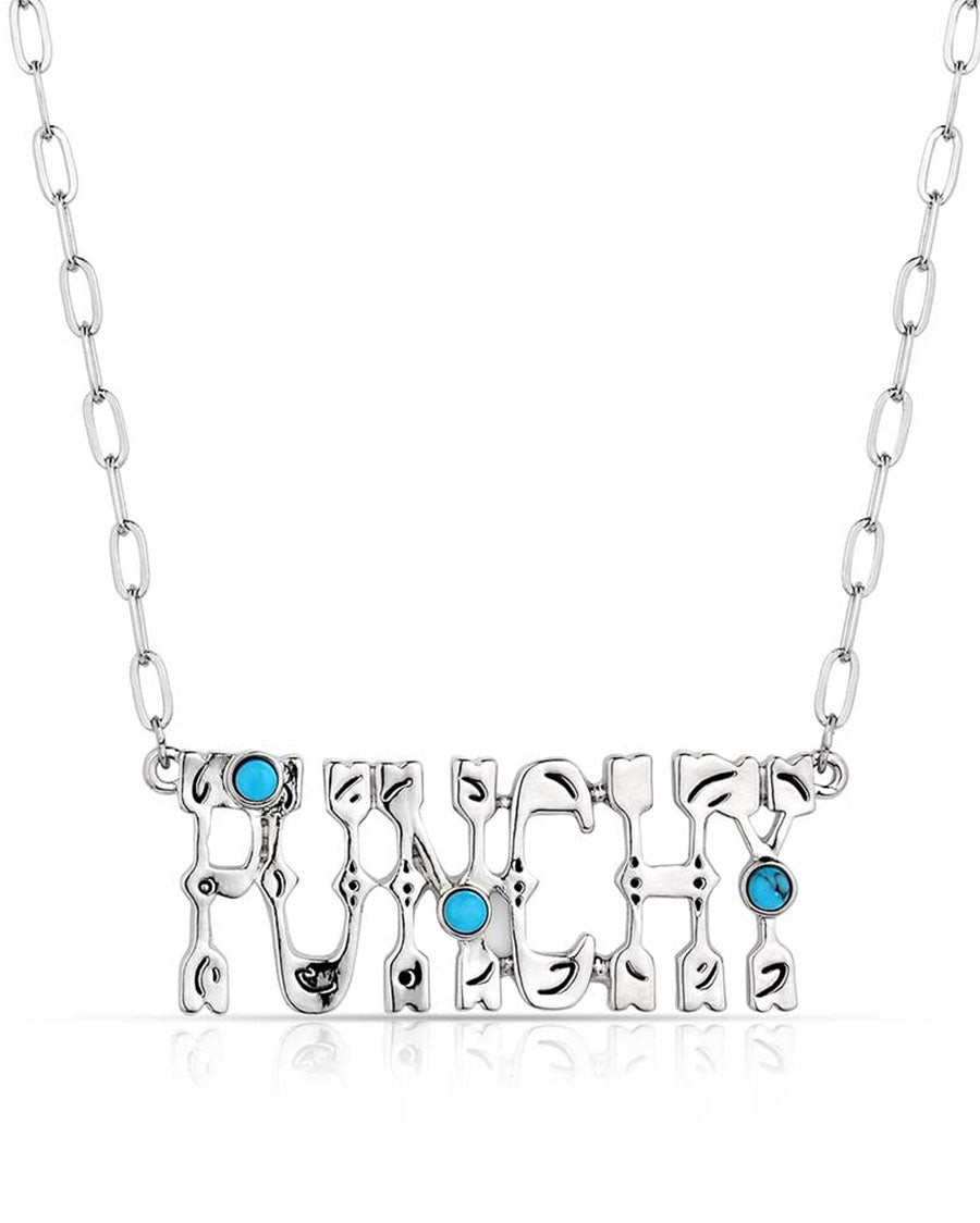 Punchy Charm Turquoise Necklace