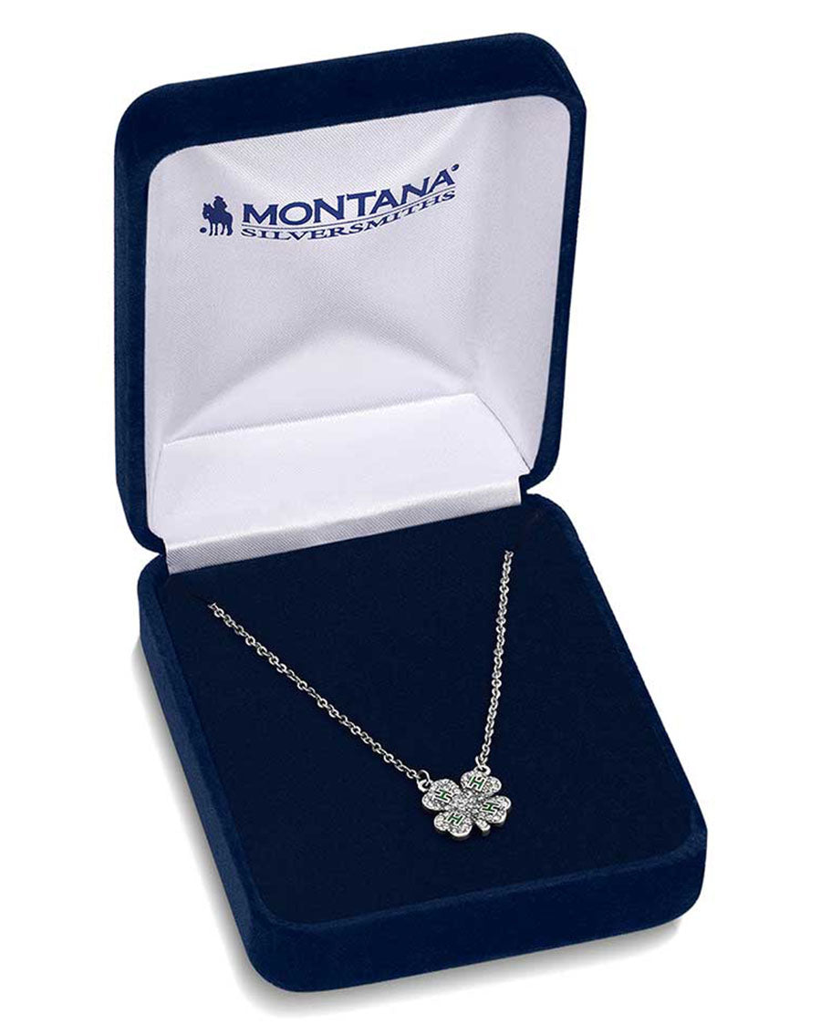 Sparkling 4-H Clover Necklace - Nc5882
