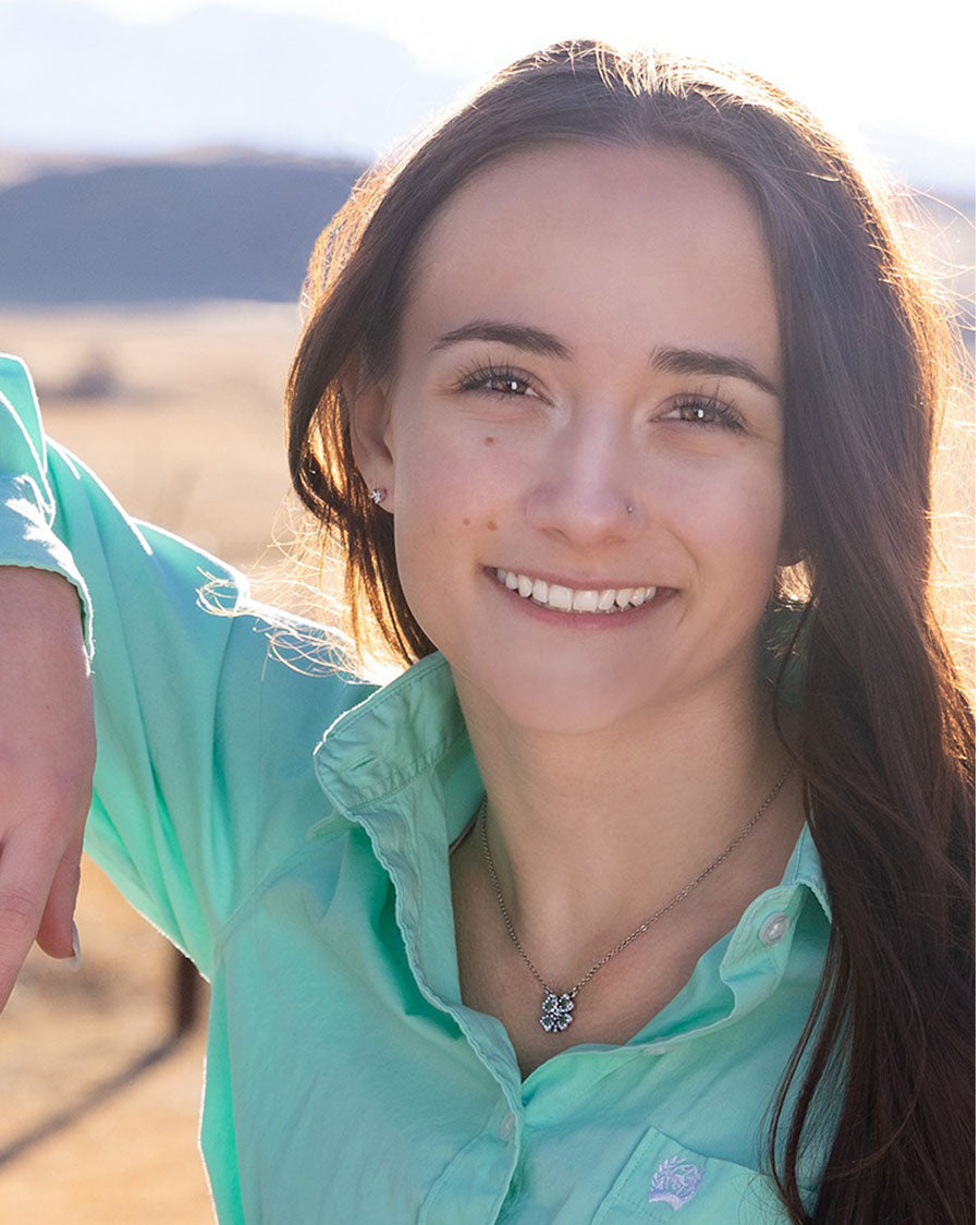 Sparkling 4-H Clover Necklace - Nc5882