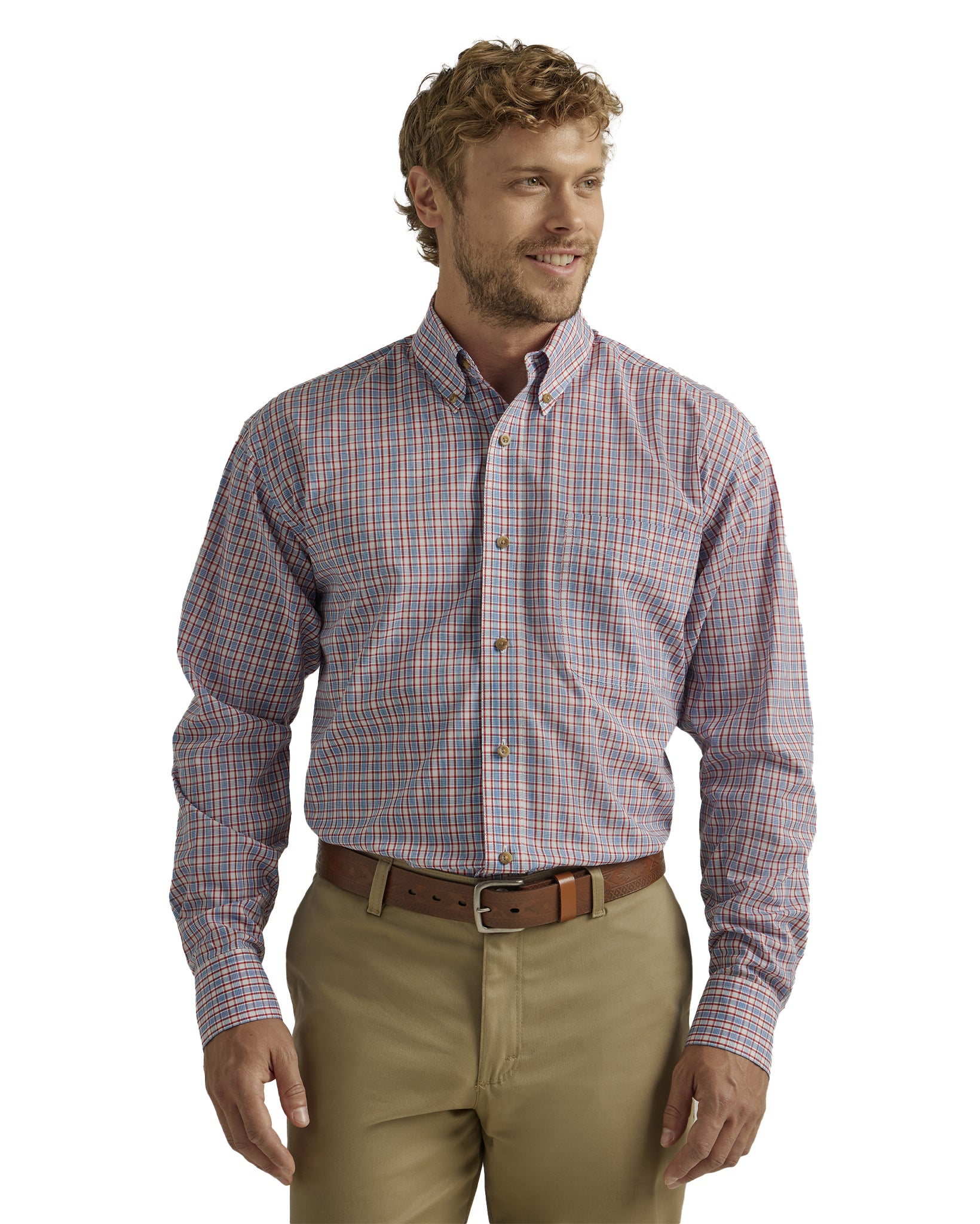 Men's Riata Long Sleeve Western Shirt by Wrangler from Skip’s Western Outfitters | WRA-112330378-S-MLTIPLD/FL