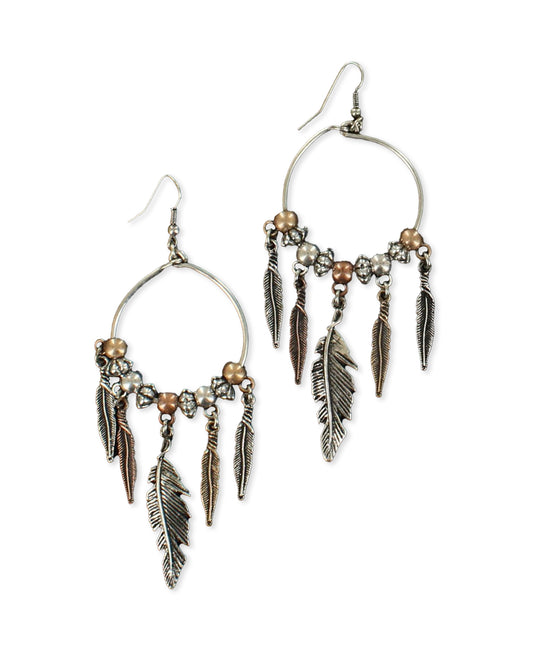 Hoop Feather Drop Earrings by MFW from Skip’s Western Outfitters | MFW-30754-O/S-REG