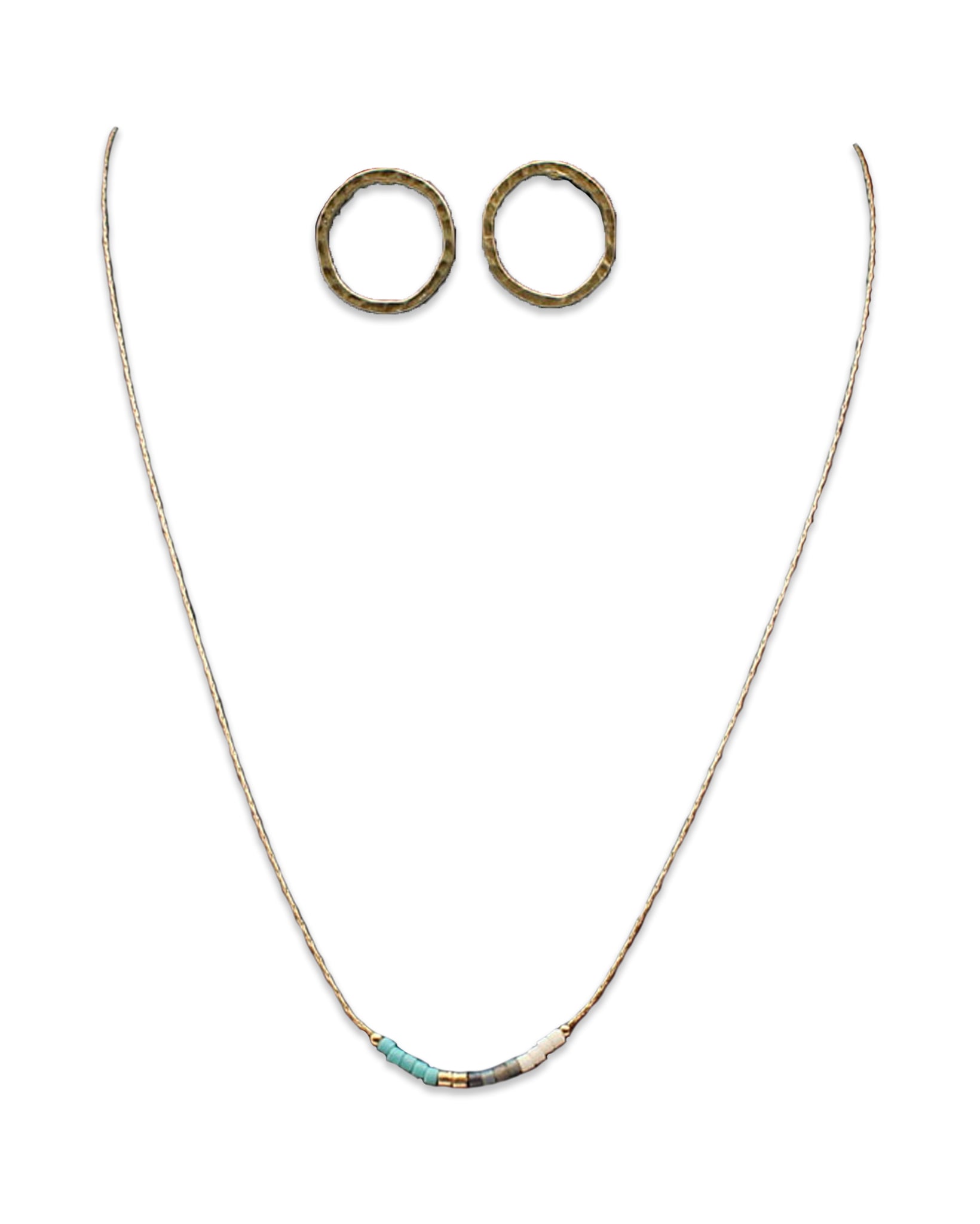 Thin Burnished Gold Jewelry Set by Blazin Roxx from Skip’s Western Outfitters | MFW-30987-O/S-REG